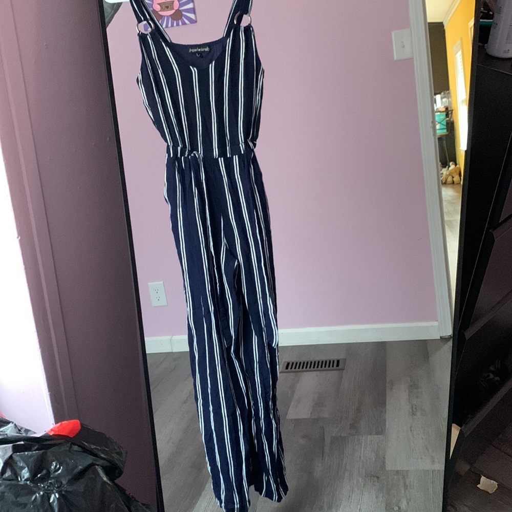 Blue pattern jumpsuit - Picture 6 of 6